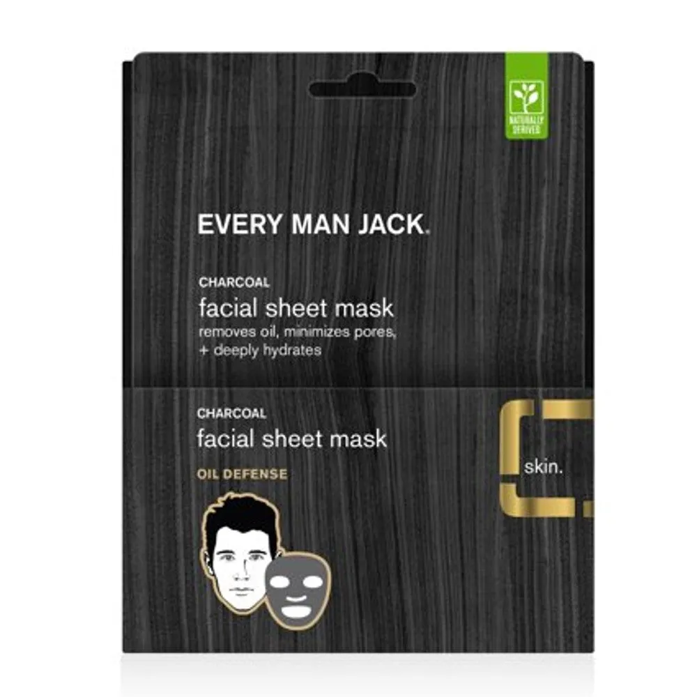 Activated Charcoal Oil Defense Facial Sheet Mask for Men