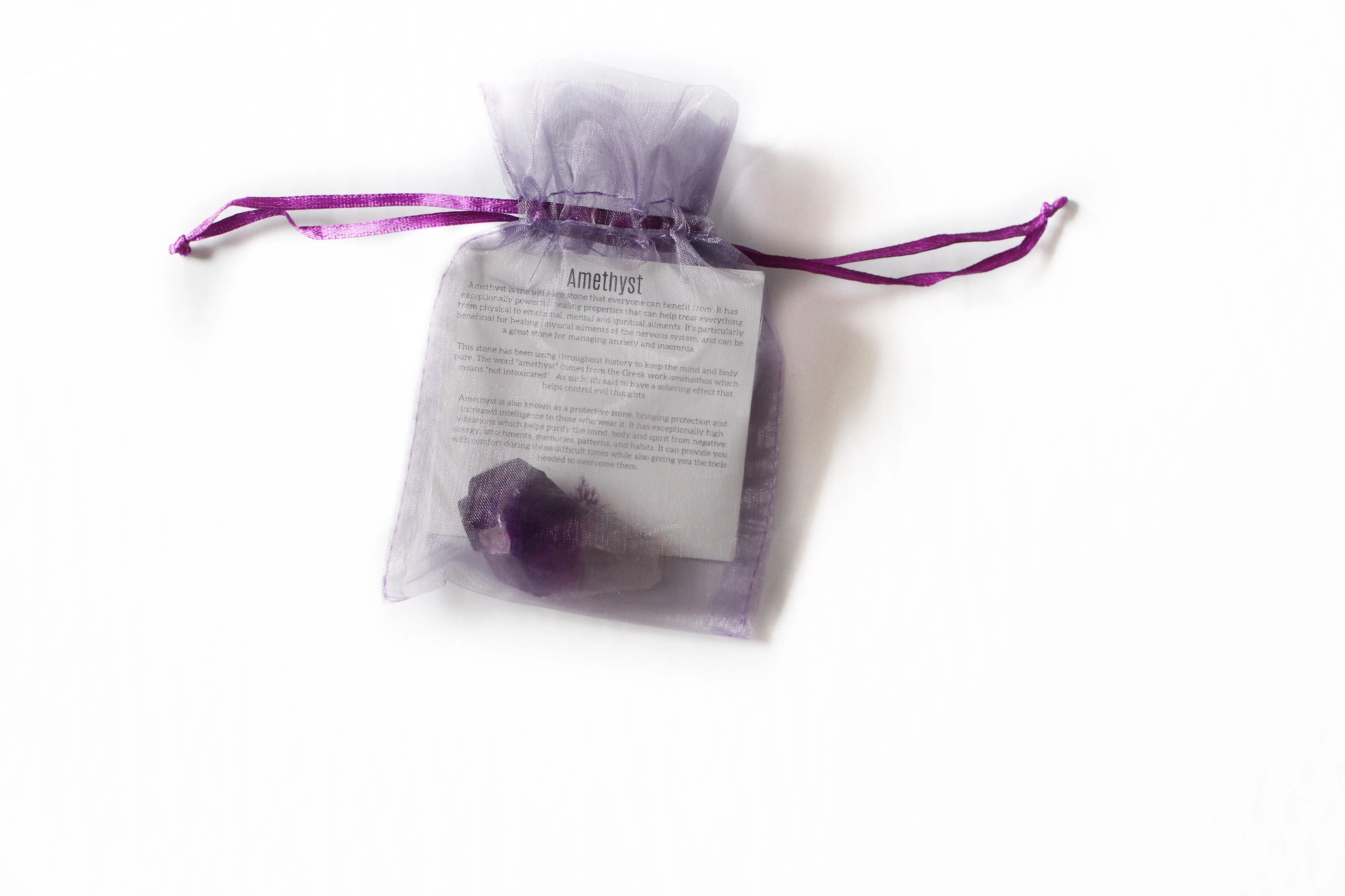 Amethyst Cluster: alleviate anxiety symptoms, stabilize mood and sleep aid