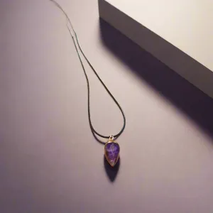 Amethyst Drop Gemstone Necklace – Healing Vibrations in Every Detail