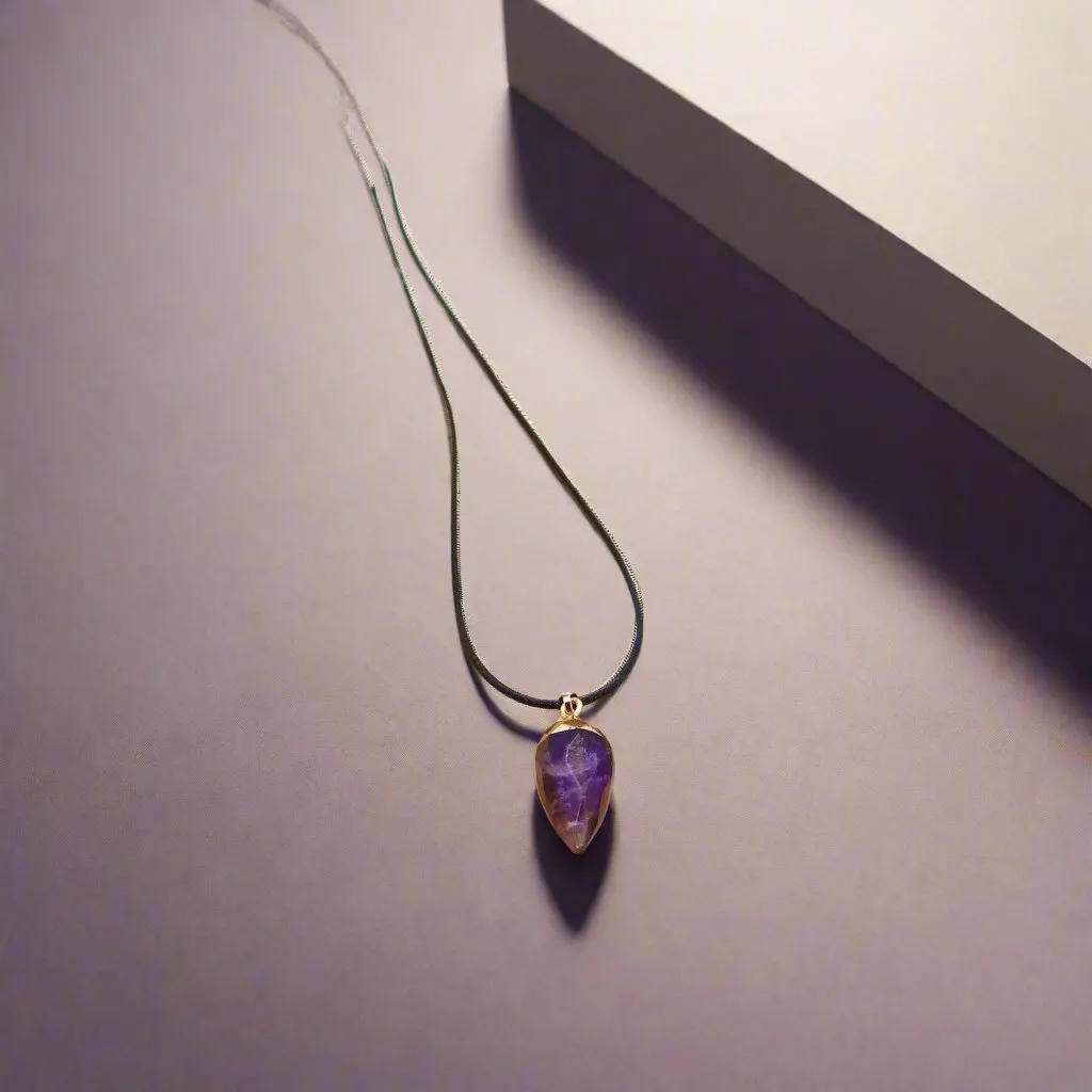 Amethyst Drop Gemstone Necklace – Healing Vibrations in Every Detail