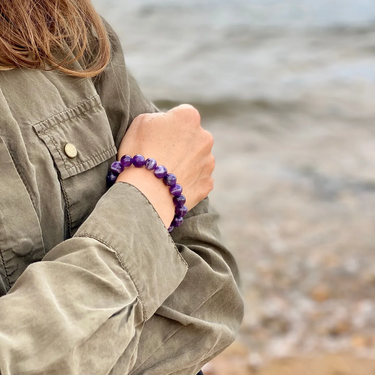 Amethyst Stress Relief Bracelet