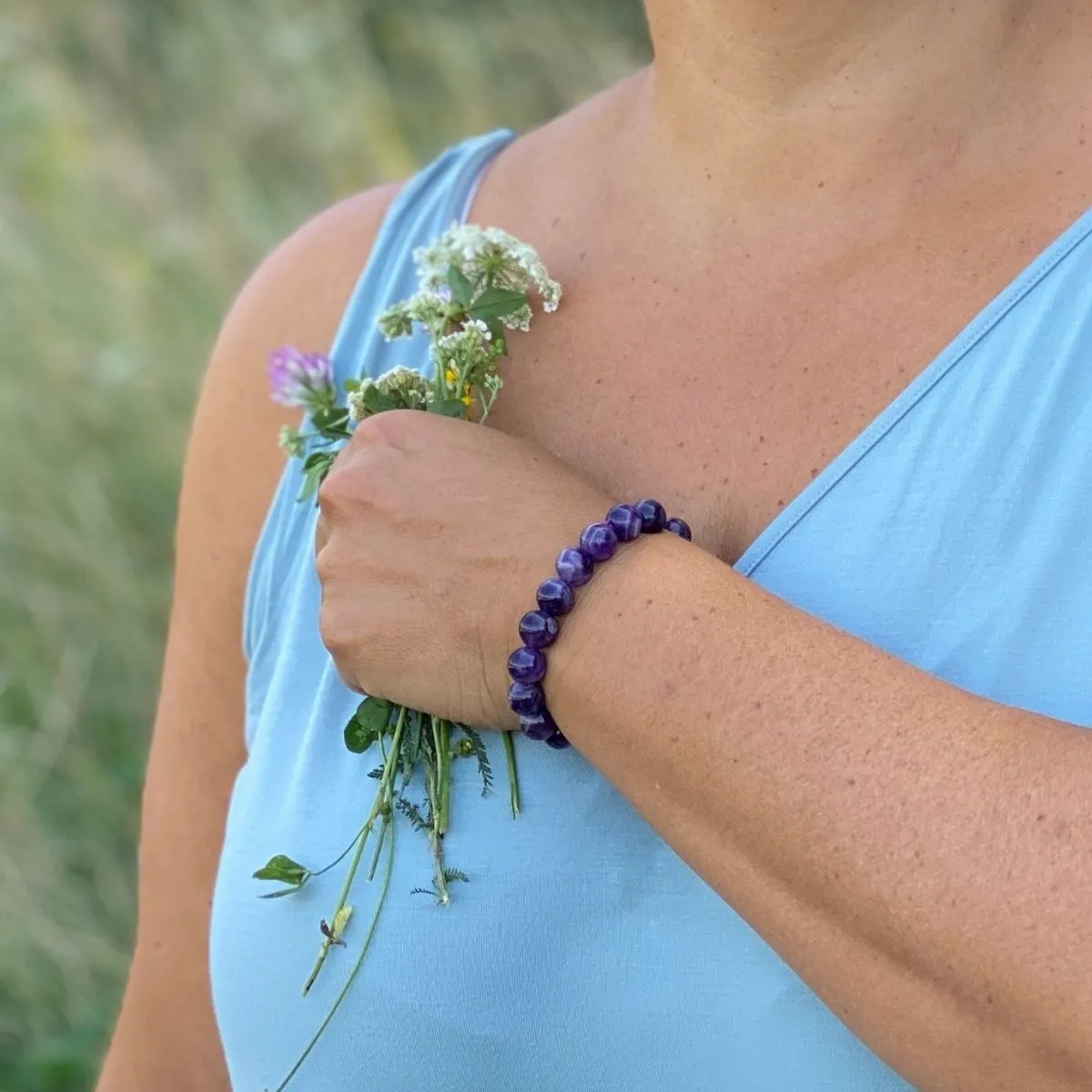 Amethyst Stress Relief Bracelet