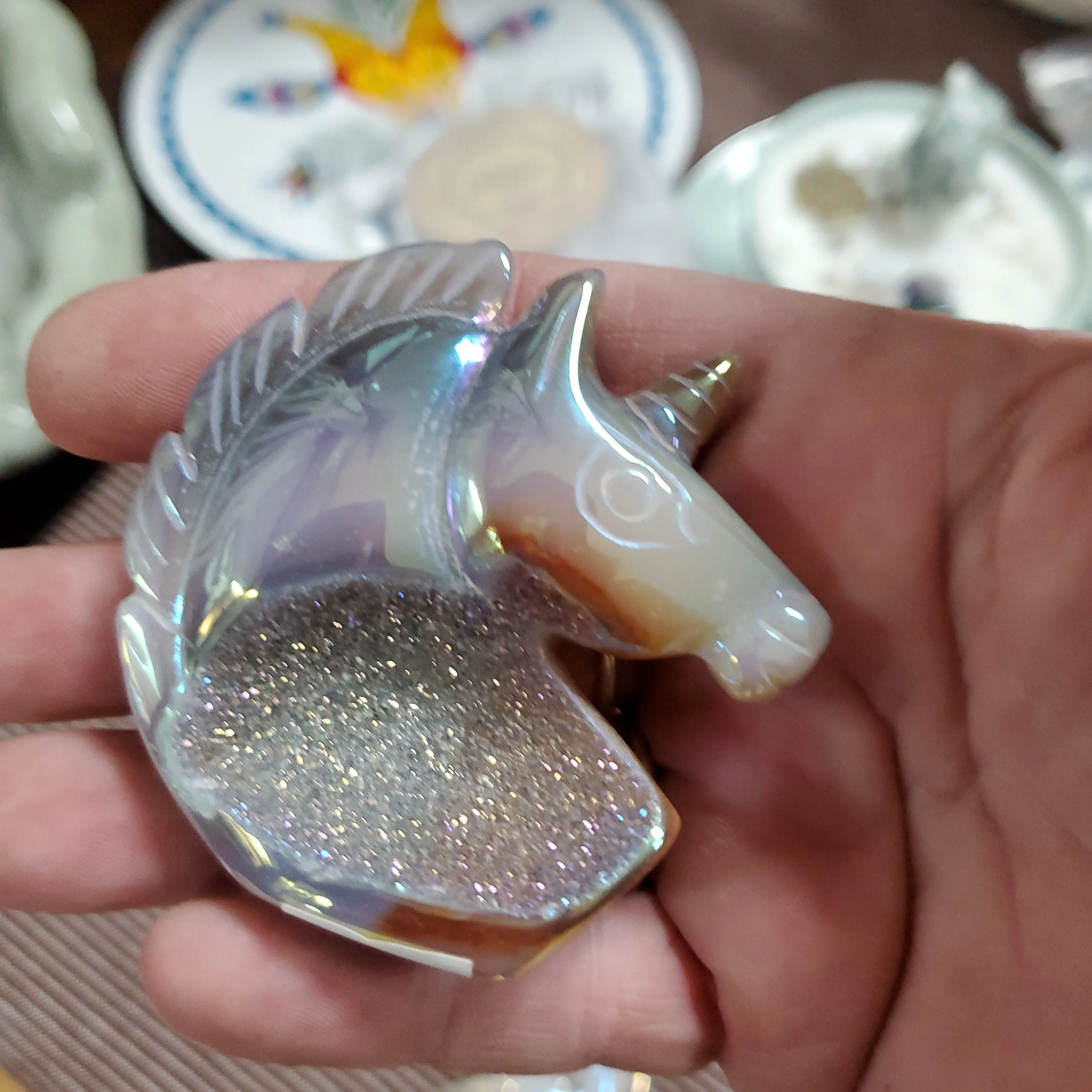 Angel Aura Druzy Agate Unicrons