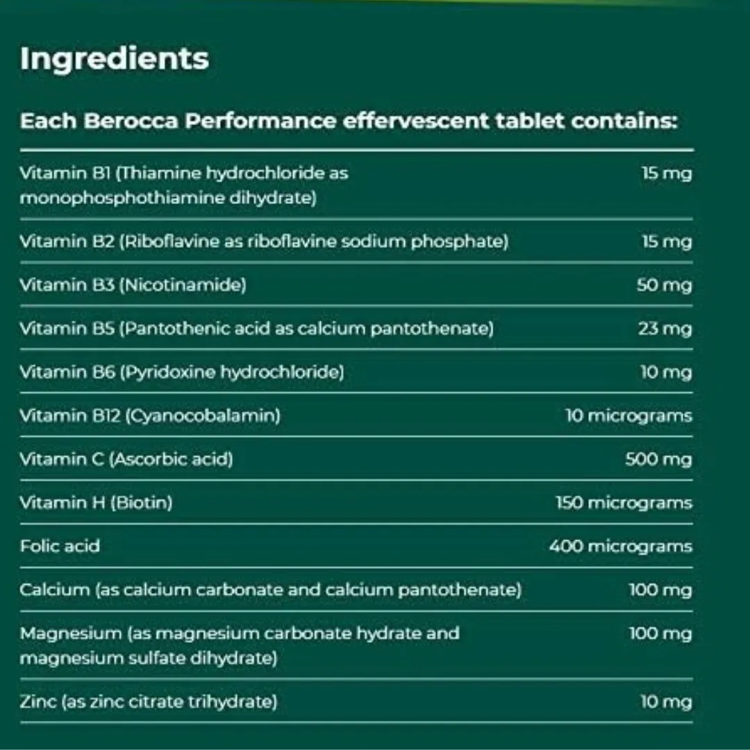 Berocca Orange Effervescent Tablets 45-Count (T)