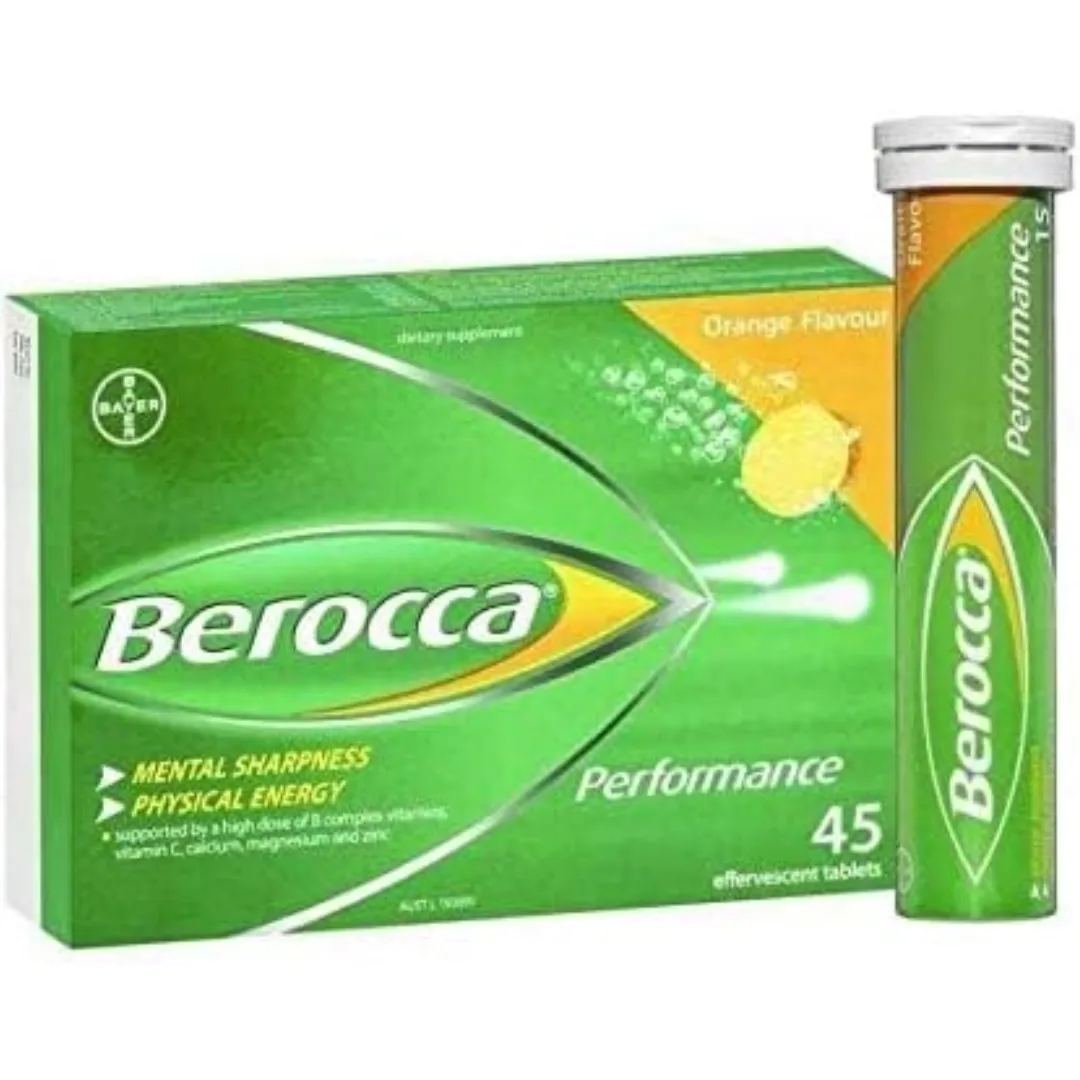 Berocca Orange Effervescent Tablets 45-Count (T)