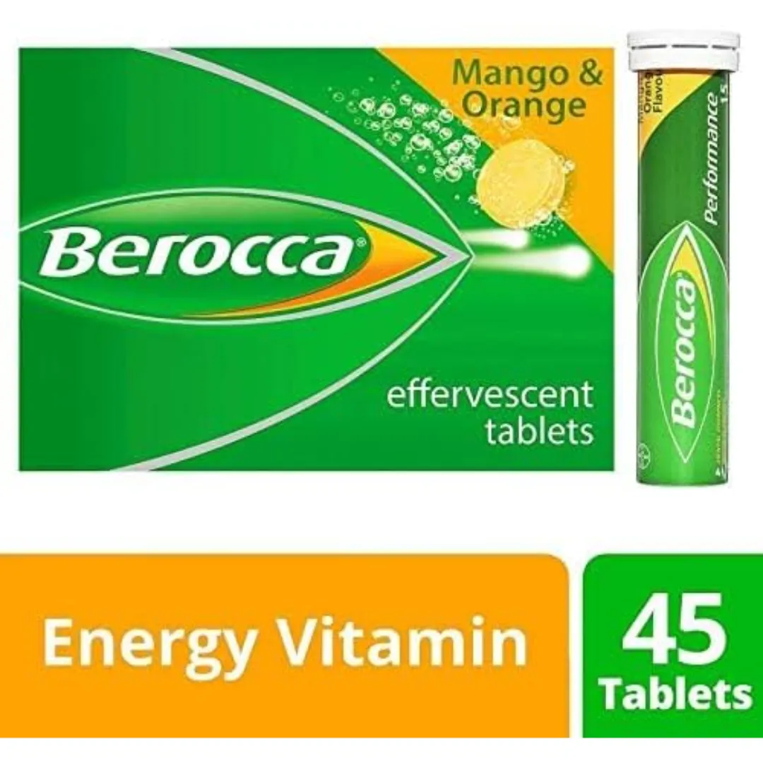 Berocca Orange Effervescent Tablets 45-Count (T)