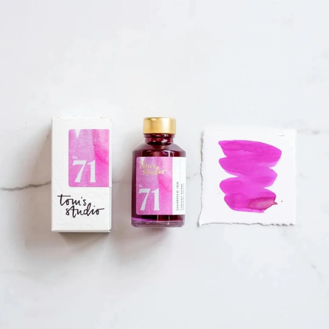 Cherry Bomb Shimmer Fountain Pen Ink - 71 - Tom’s Studio