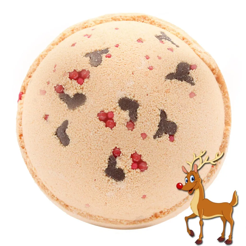 Christmas Bath Bombs - Stars Snowflakes Holly & Reindeer - Xmas Gift