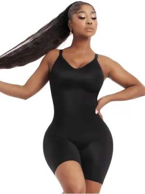 Comfy Tummy Control Shapewear Bodysuit Mid Thigh With Built-In Bra | Daily Use