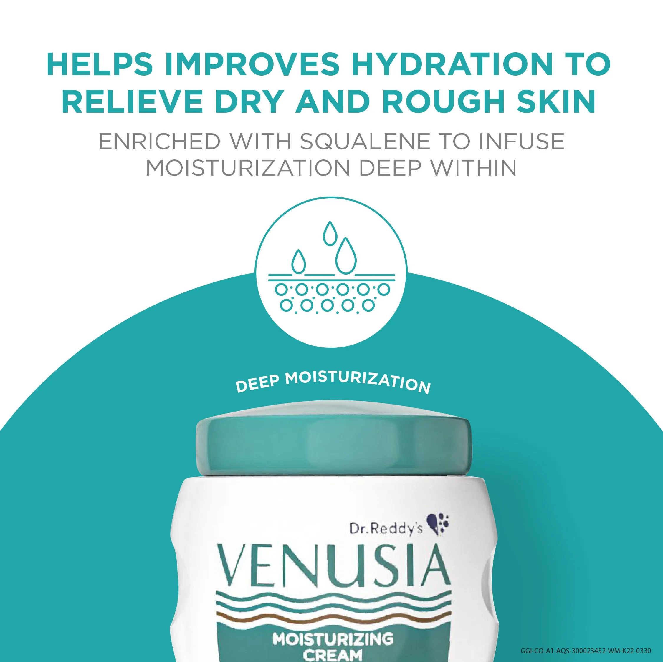 Dr. Reddy's Venusia Moisturizing Cream With Aloe Vera,Vitamin E & Squalene 100 GM