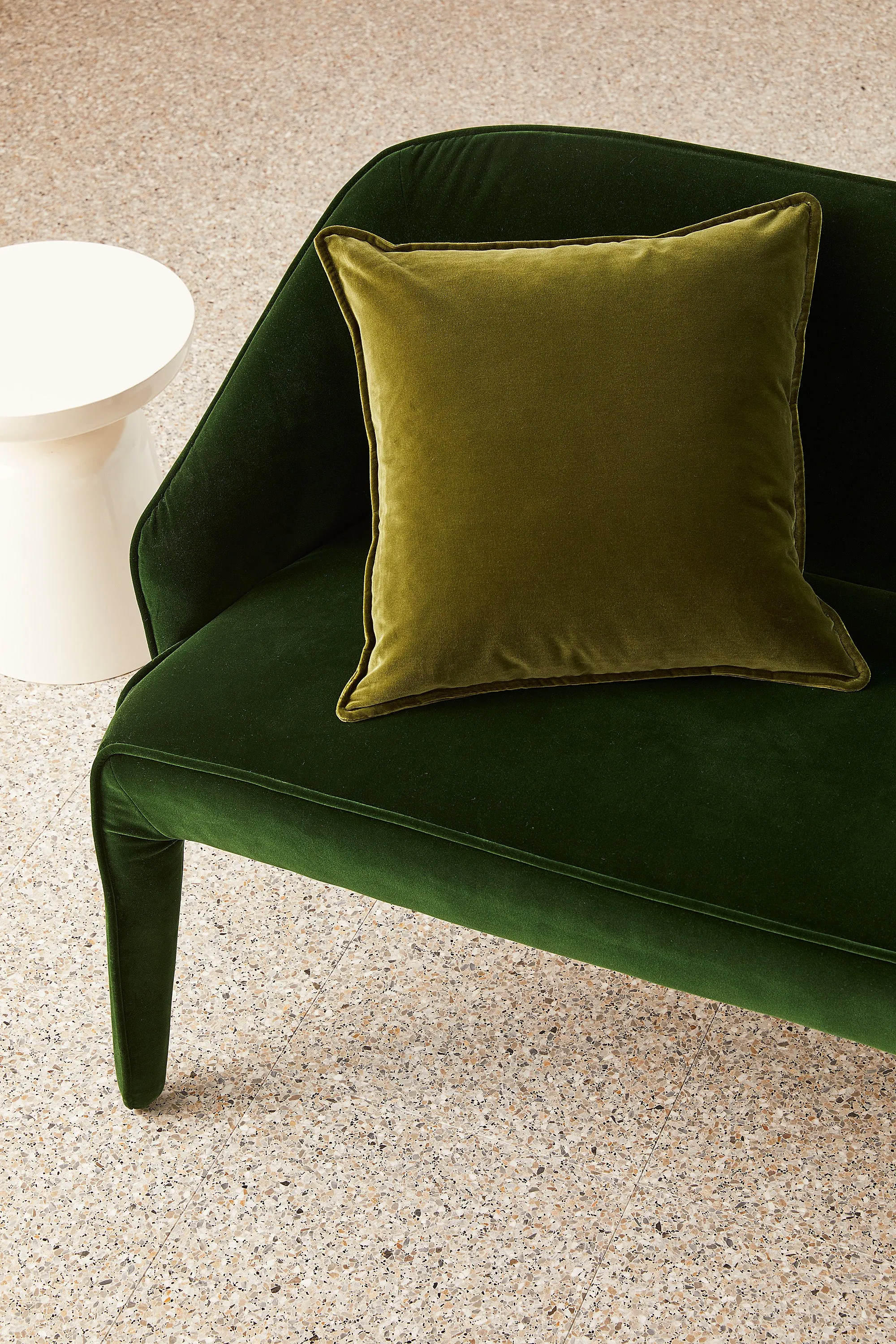 Essential Velvet - Sicilian Olive Cushion