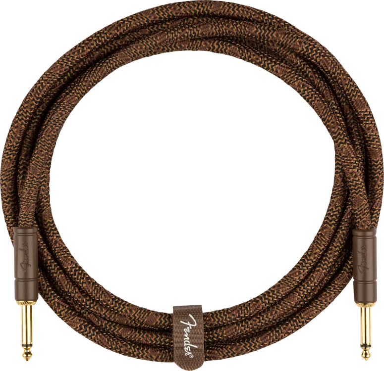 Fender Paramount 10' Acoustic Instrument Cable, Brown