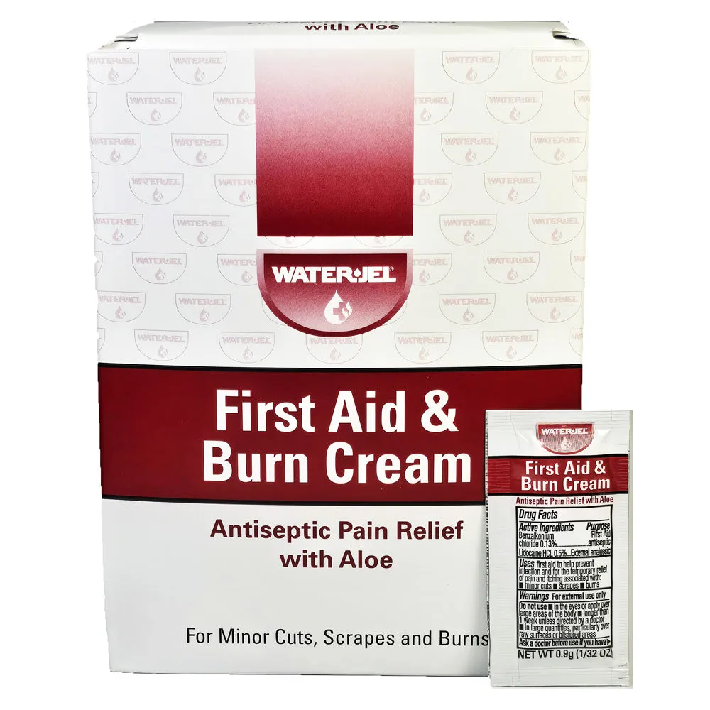 First Aid Burn Cream with Aloe Vera Packets by WaterJel 144/ Box