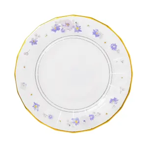 Flower Frill Glass Plate Purple