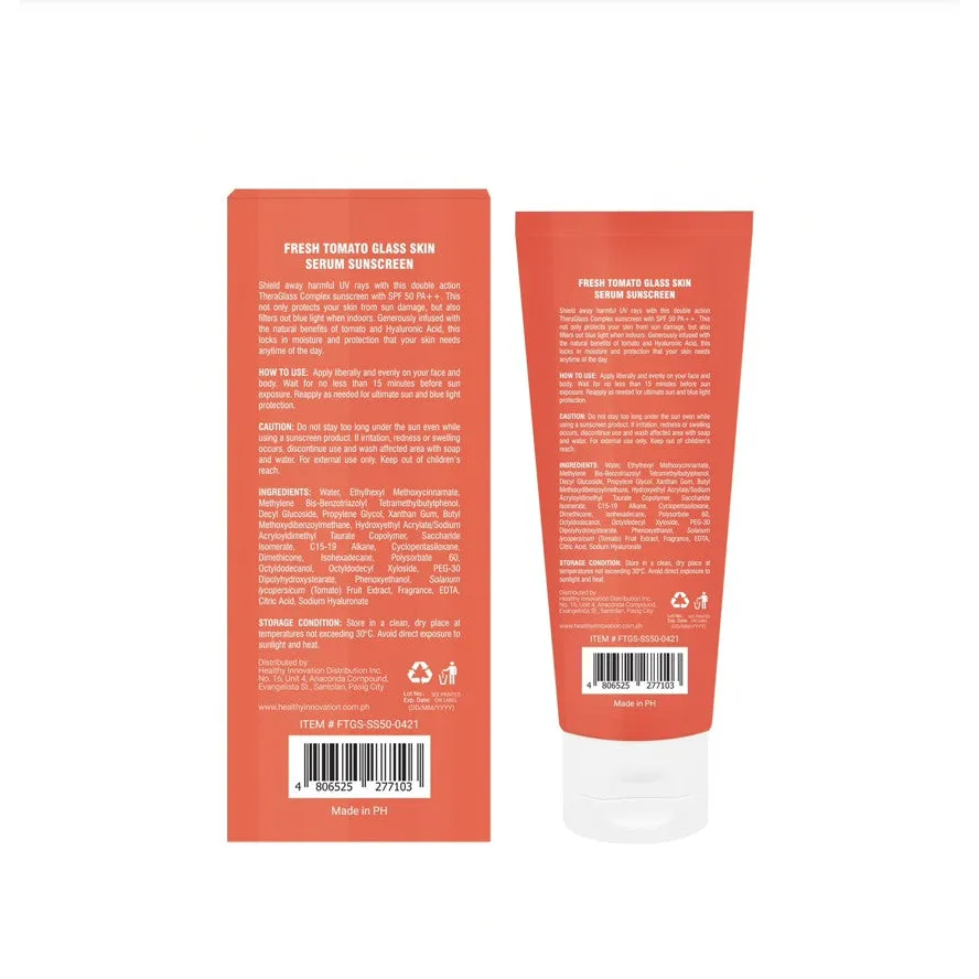 Fresh Skinlab Tomato Glass Skin Serum Sunscreen with SPF50 PA  