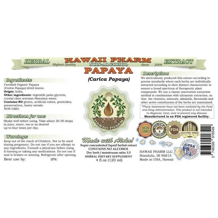 Hawaii Pharm Papaya 2oz. (Carica Papaya)