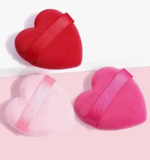 Huxia Beauty Heart-shaped Velvet Makeup Puff & Cotton Sponge