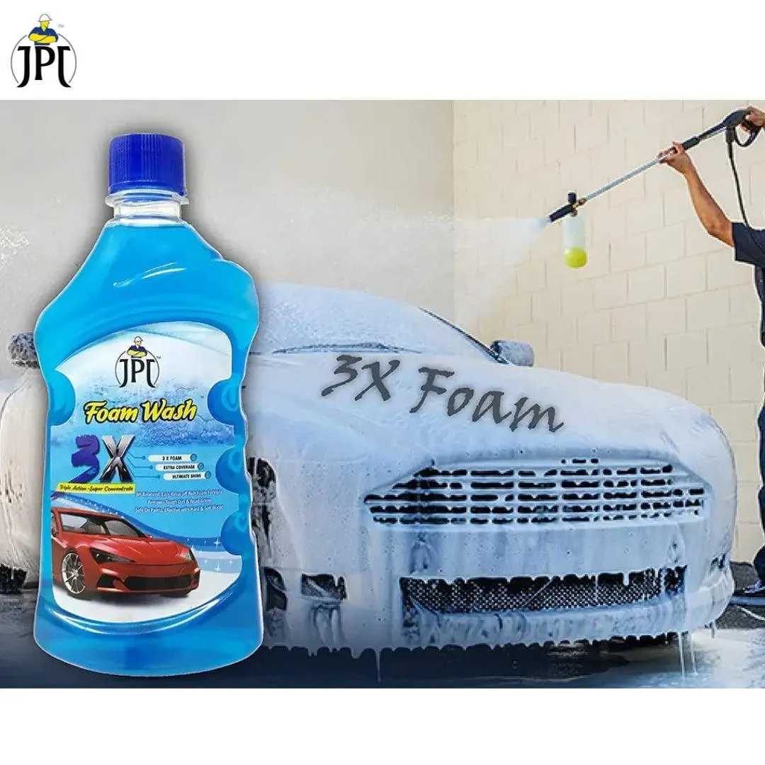 JPT 1-Litre Super Concentrated Advance 3x Snow Foam Formula Car Shampoo | Extra Coverage | Ultimate Shine | Works with Foam Cannons, Foam Guns or Bucket Washes