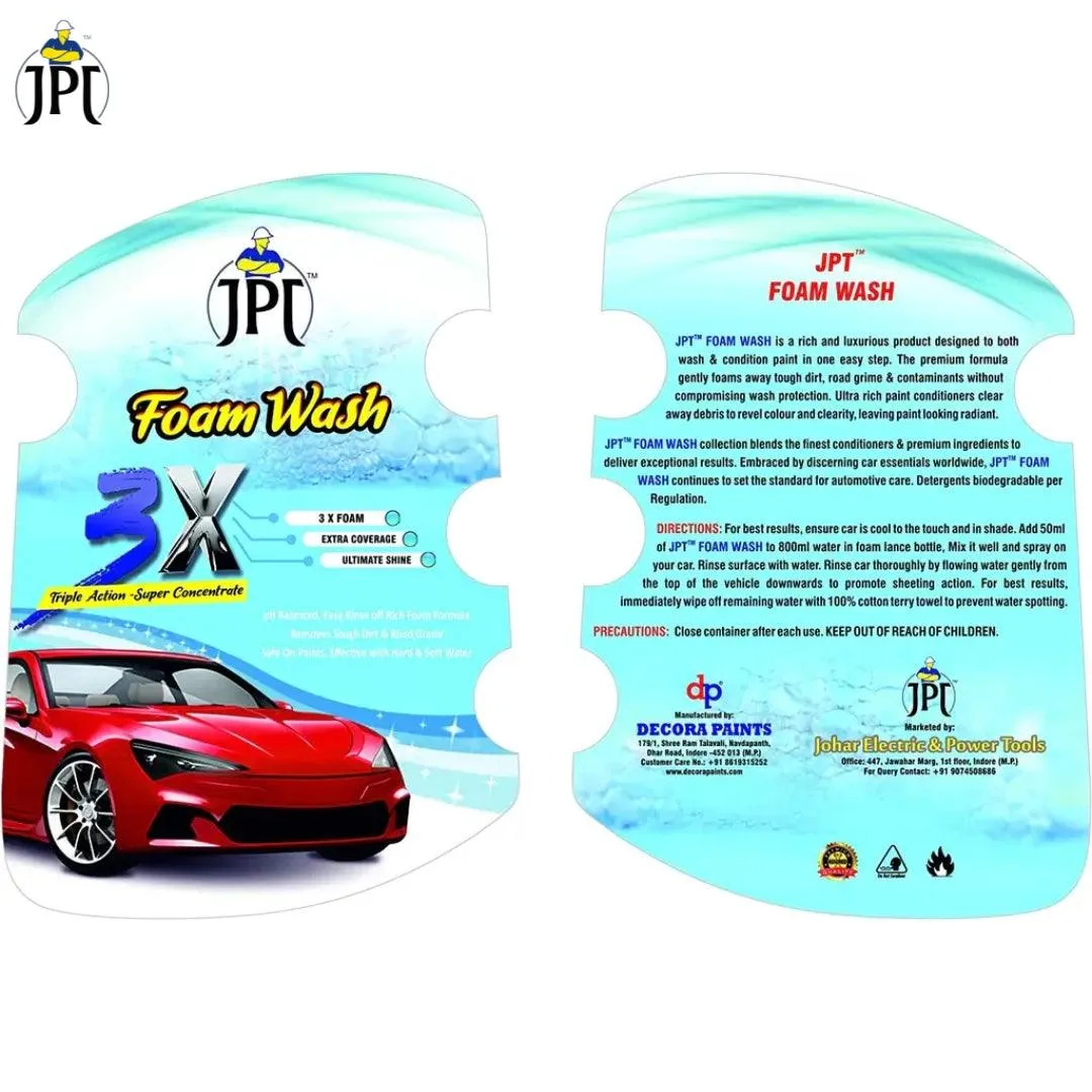 JPT 1-Litre Super Concentrated Advance 3x Snow Foam Formula Car Shampoo | Extra Coverage | Ultimate Shine | Works with Foam Cannons, Foam Guns or Bucket Washes