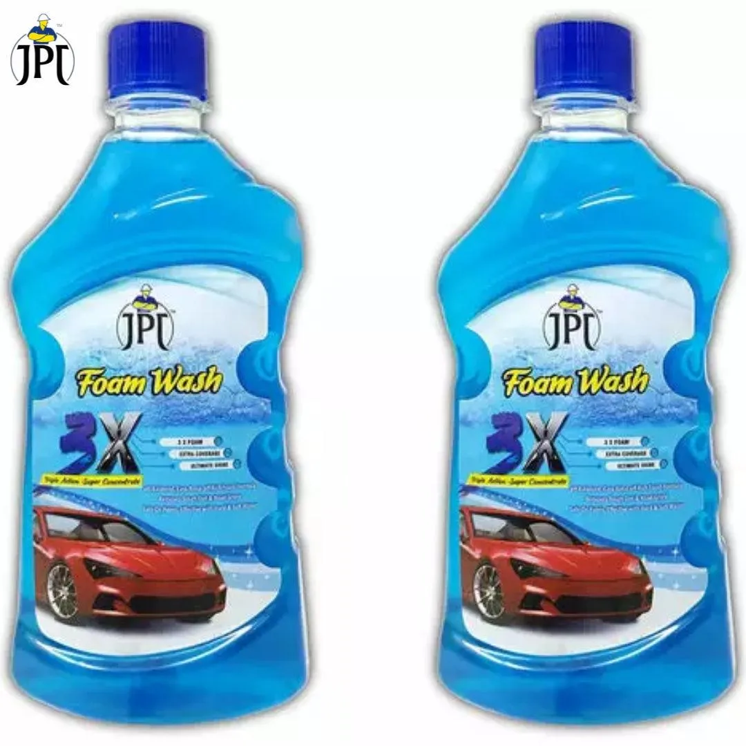 JPT 1-Litre Super Concentrated Advance 3x Snow Foam Formula Car Shampoo | Extra Coverage | Ultimate Shine | Works with Foam Cannons, Foam Guns or Bucket Washes