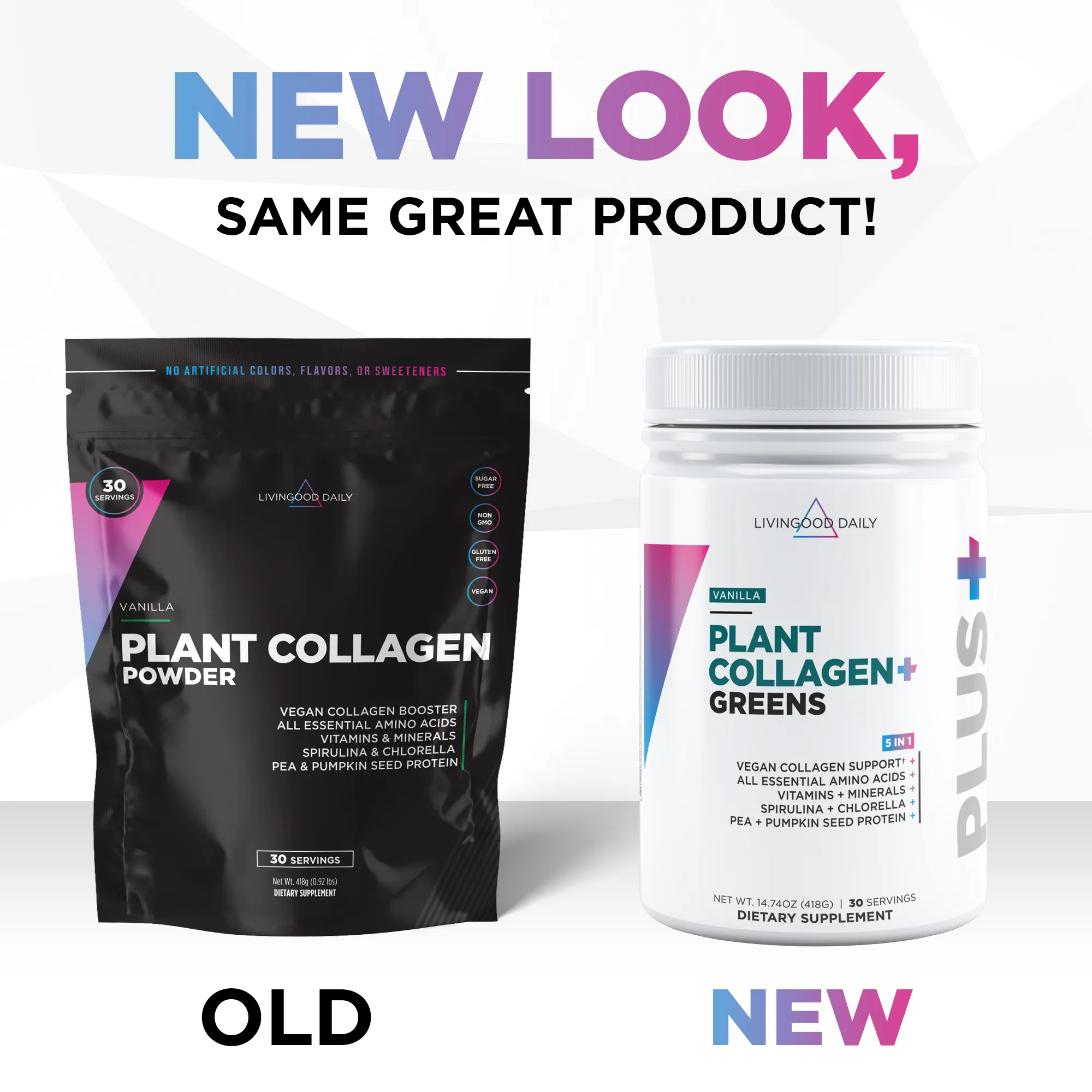 Livingood Daily Plant Collagen   Greens (Vanilla)