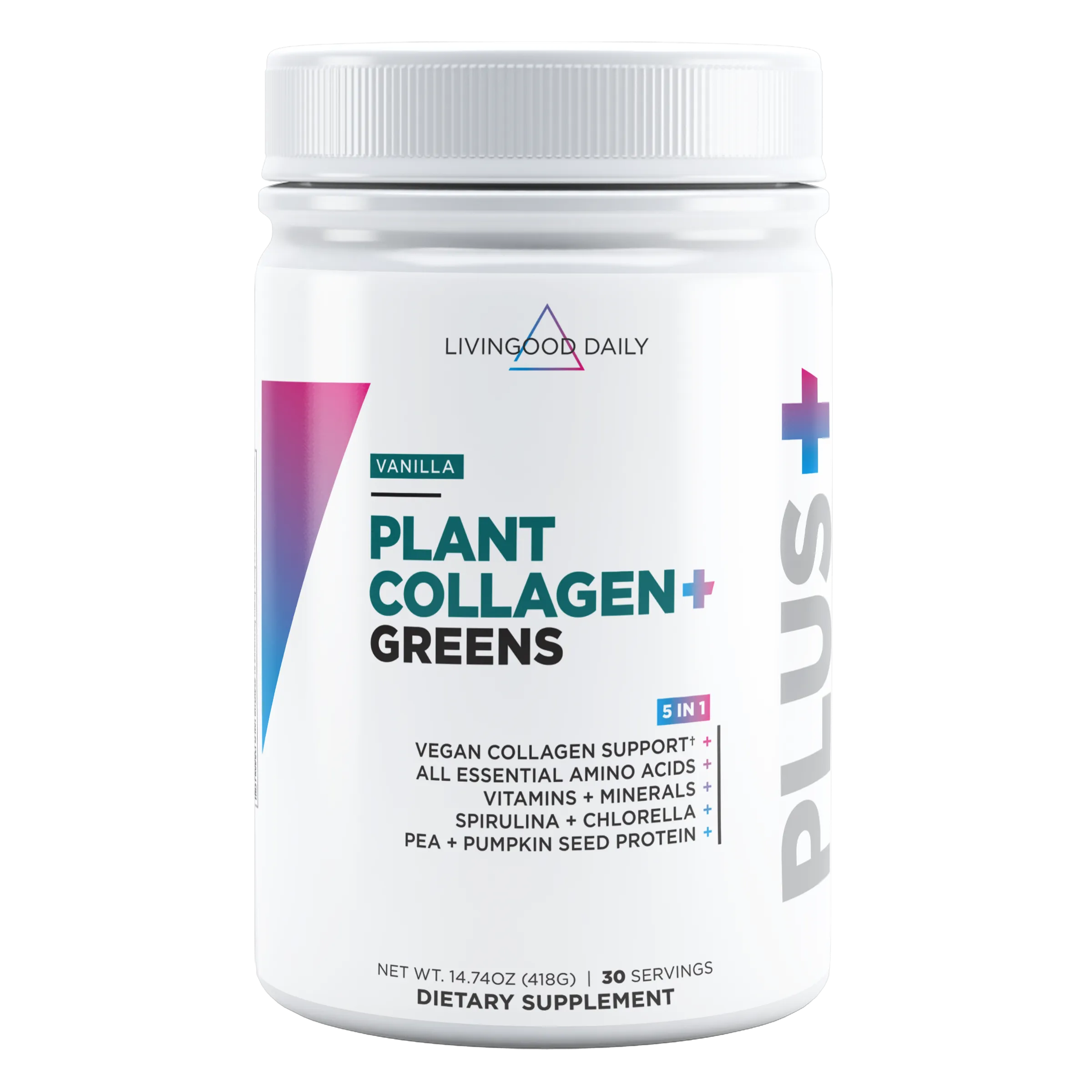 Livingood Daily Plant Collagen   Greens (Vanilla)