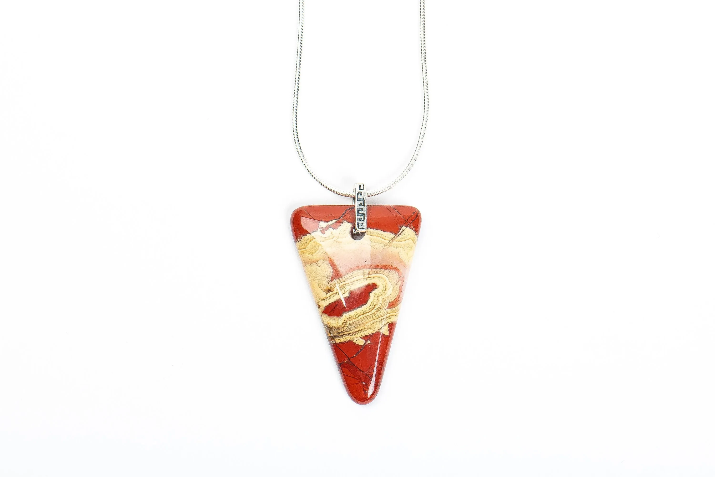 Long Red Jasper Necklace