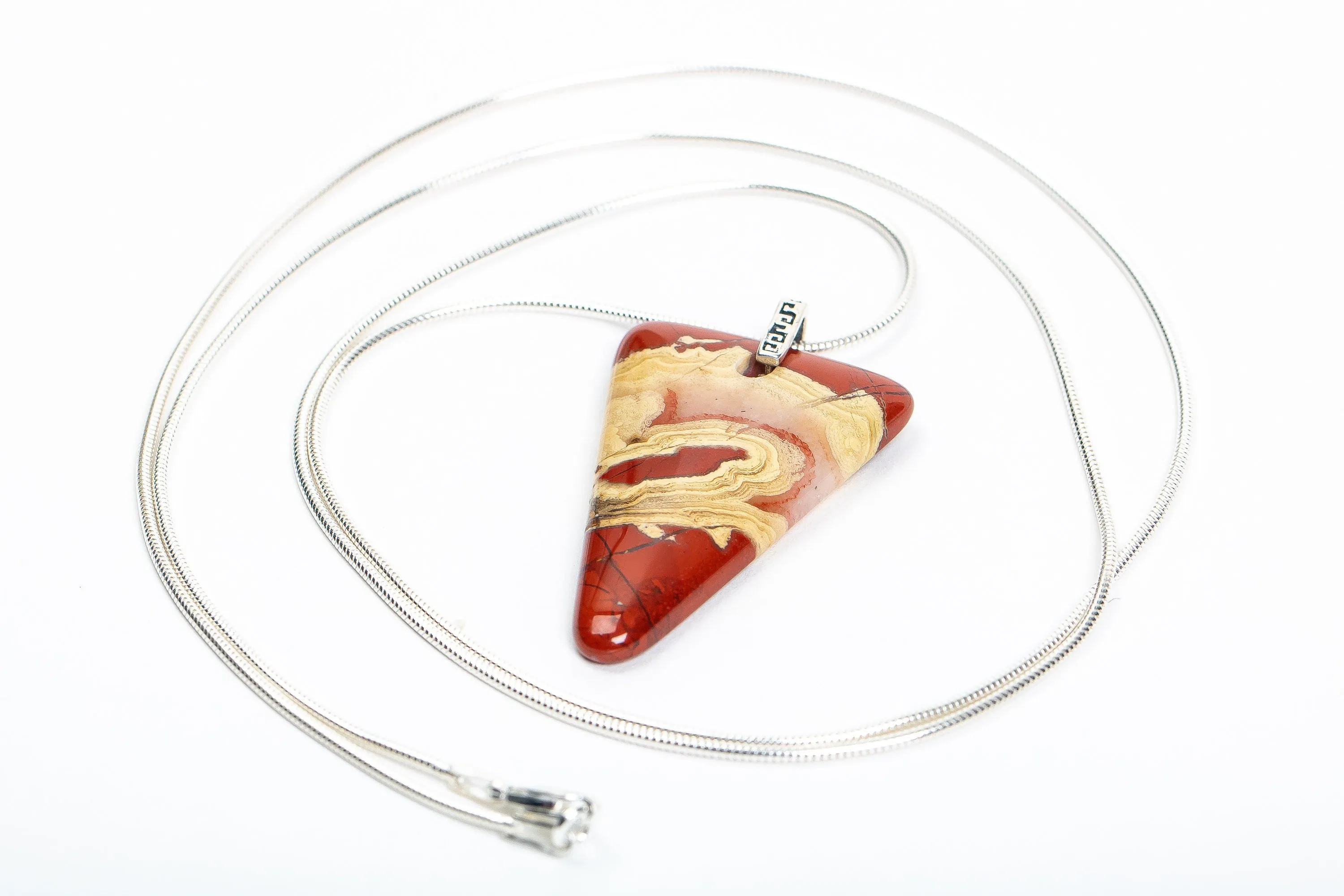 Long Red Jasper Necklace