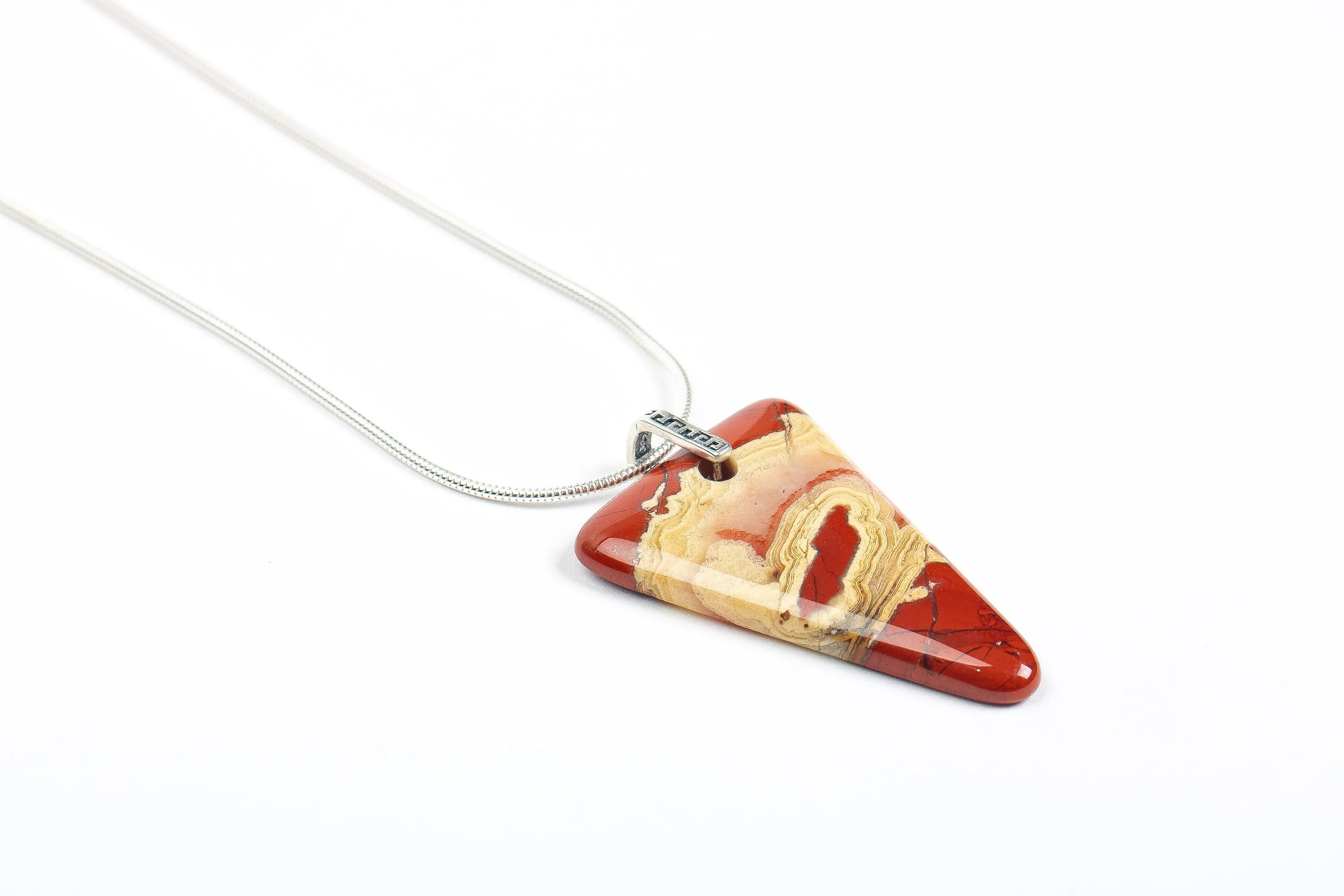 Long Red Jasper Necklace