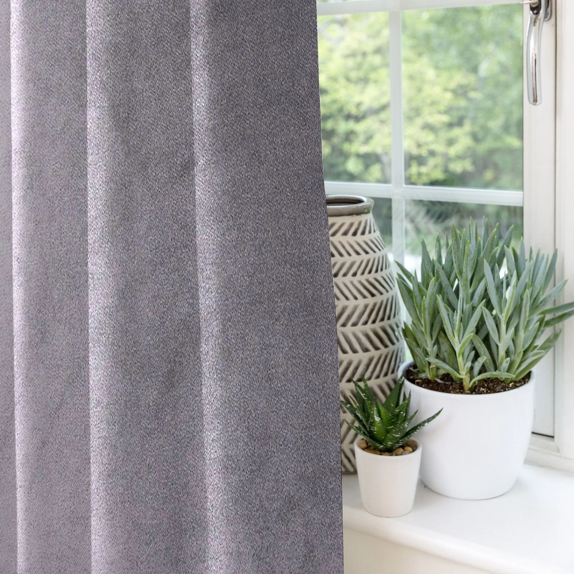 Matt Soft Silver Velvet Curtains