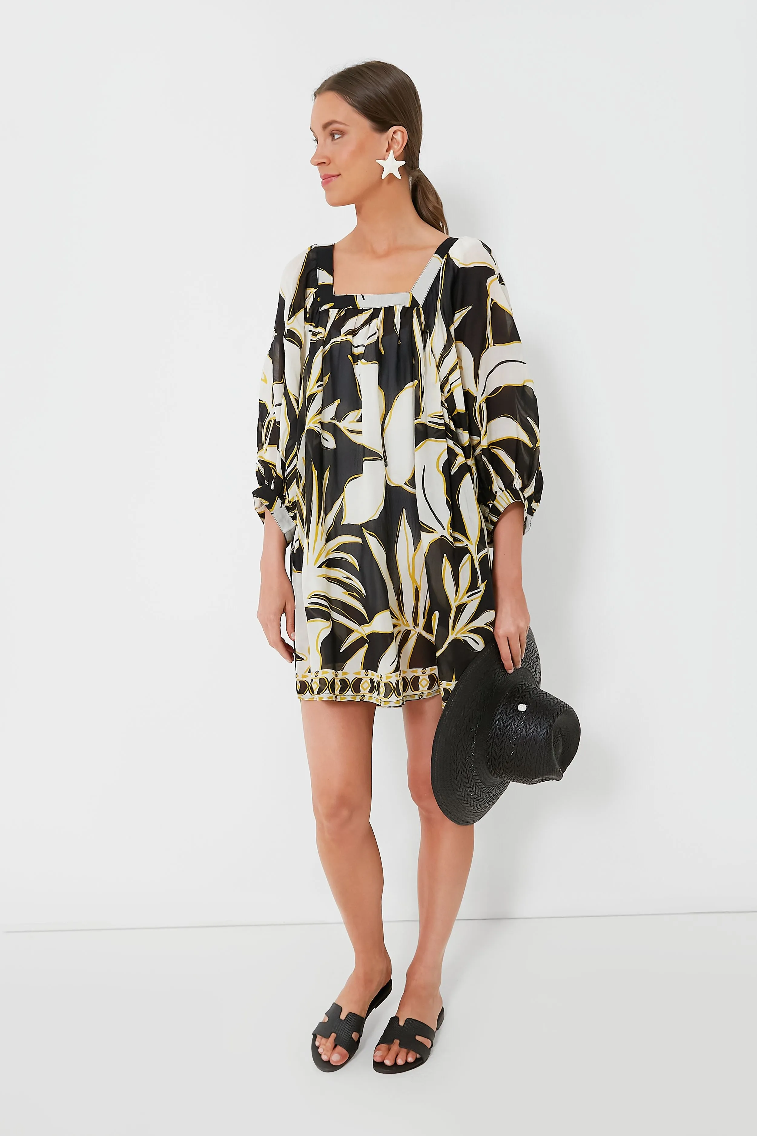 Mod Iris Balloon Sleeve Coverup