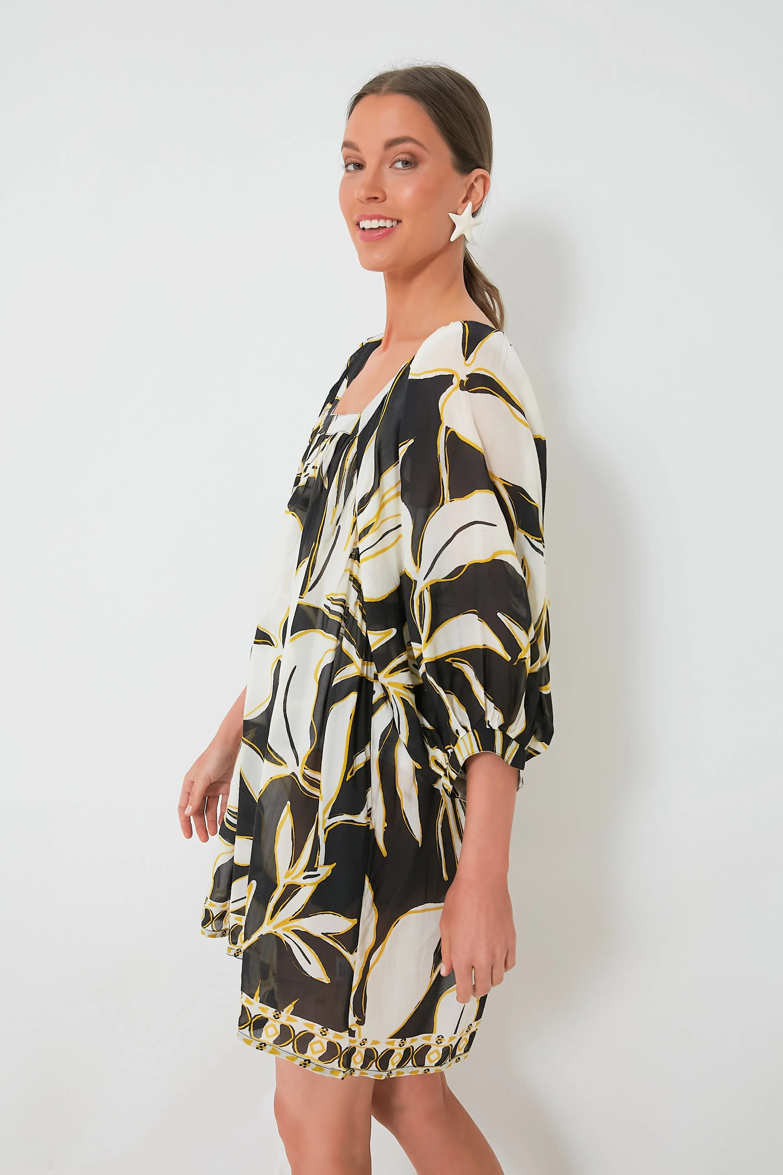 Mod Iris Balloon Sleeve Coverup