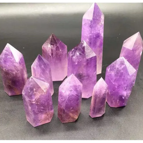 Natural Amethyst Quartz Point - Amethyst Crystal Tower - Amethyst Points Tower - Points for Jewelry Making - Gift - Healing Stone  Wholesale