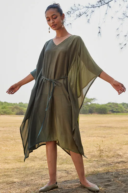 Okhai 'Daphne' Muslin Modal Ombre Kaftan Dress