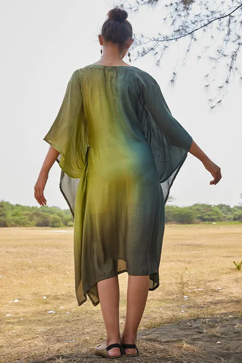 Okhai 'Daphne' Muslin Modal Ombre Kaftan Dress