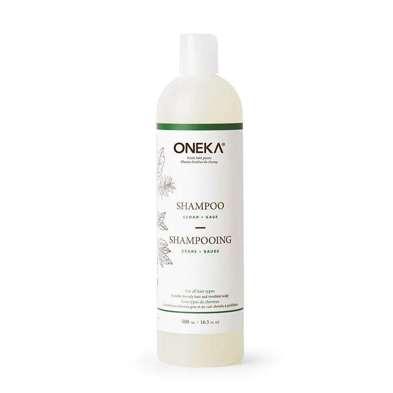 Oneka Shampoo - Cedar & Sage (500ml & 1L)