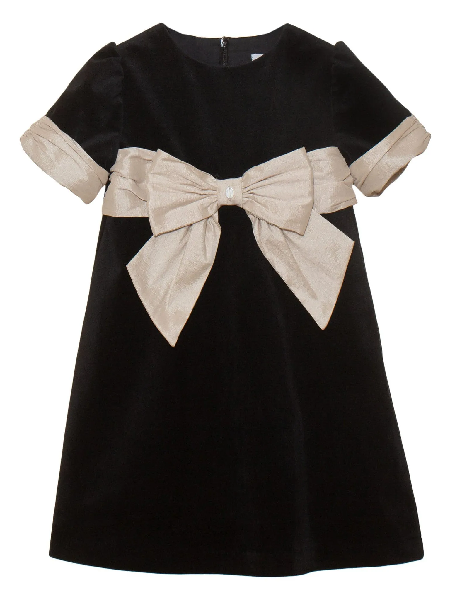 Patachou Black Velvet Bow Dress