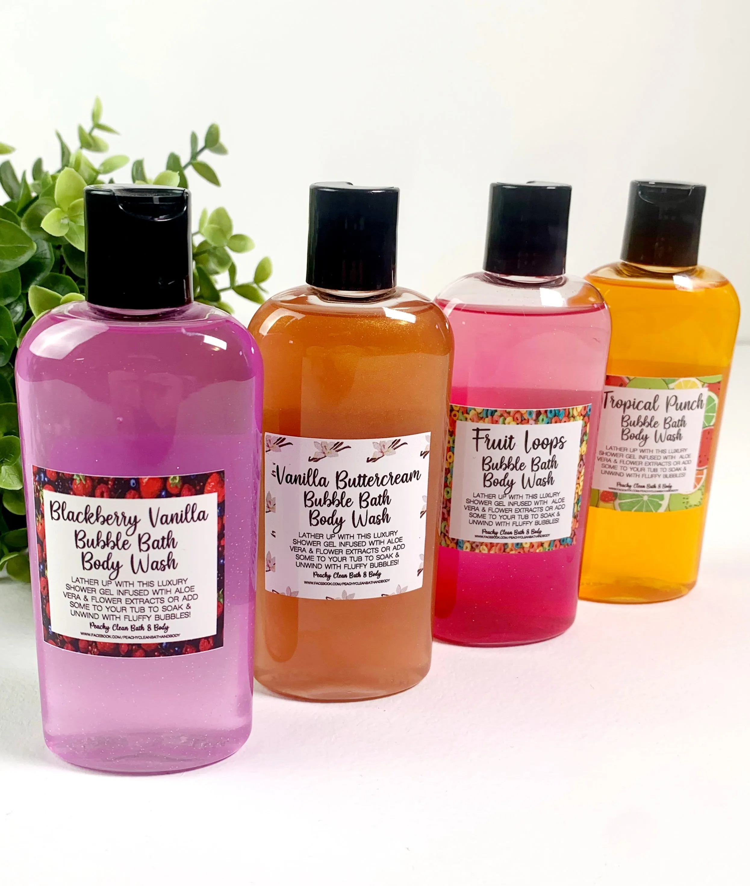 Peachy Clean Bath & Body, Bubble Bath & Body Washes