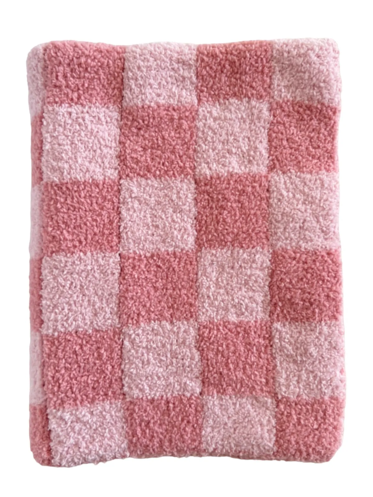 Phufy® Bliss Checkerboard Mini Blanket, Strawberry/Carnation