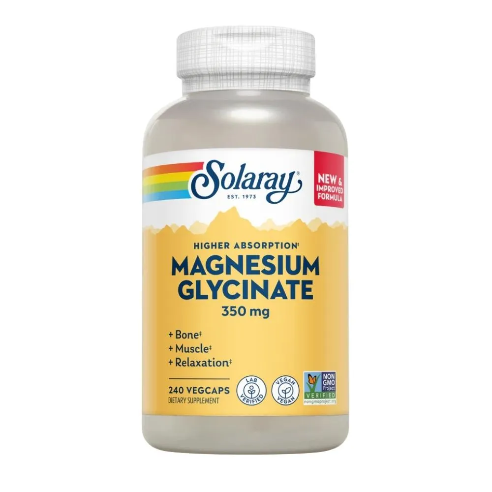 SOL Magnesium Glycinate 350mg 240 VegCaps