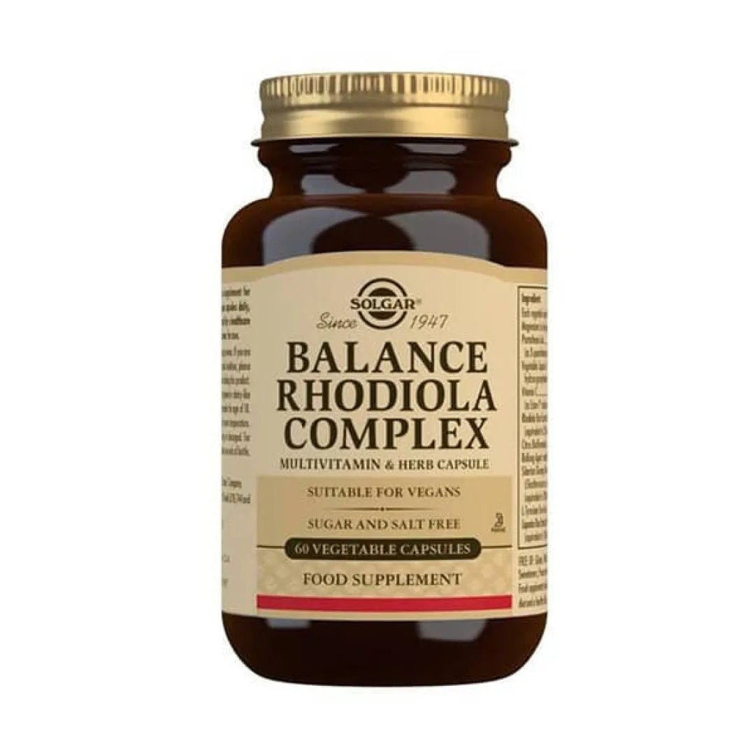 Solgar - Balance Rhodiola Complex Vegetable Capsules - Pack of 60