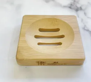 Square Bamboo Soap Dish