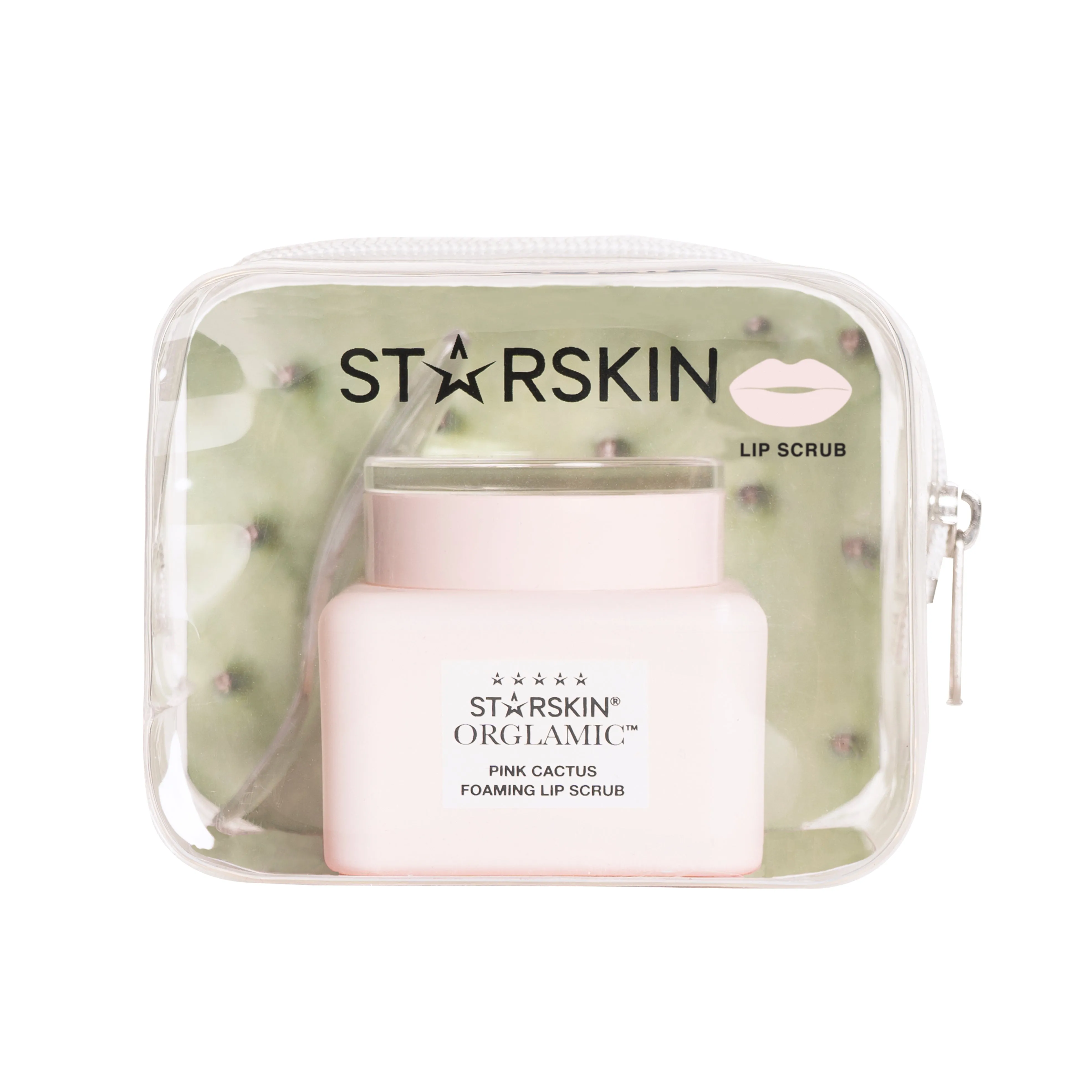 StarSkin ORGLAMIC™ PINK CACTUS FOAMING LIP SCRUB 15ml, Exfoliating Scrub