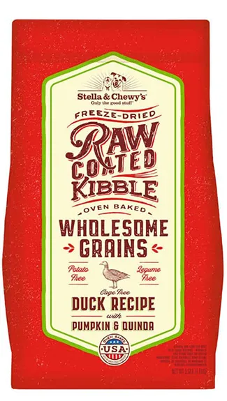 Stella & Chewy's Raw Coated Kibble with Wholesome Grains: Cage-Free Duck Recipe