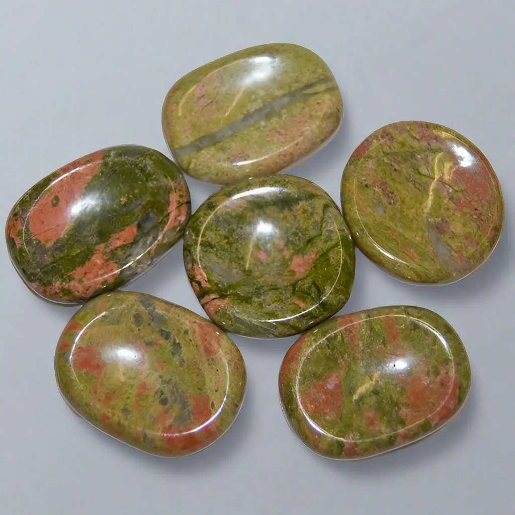 Unakite Worry Stone – Compassion, Healing, and Emotional Balance