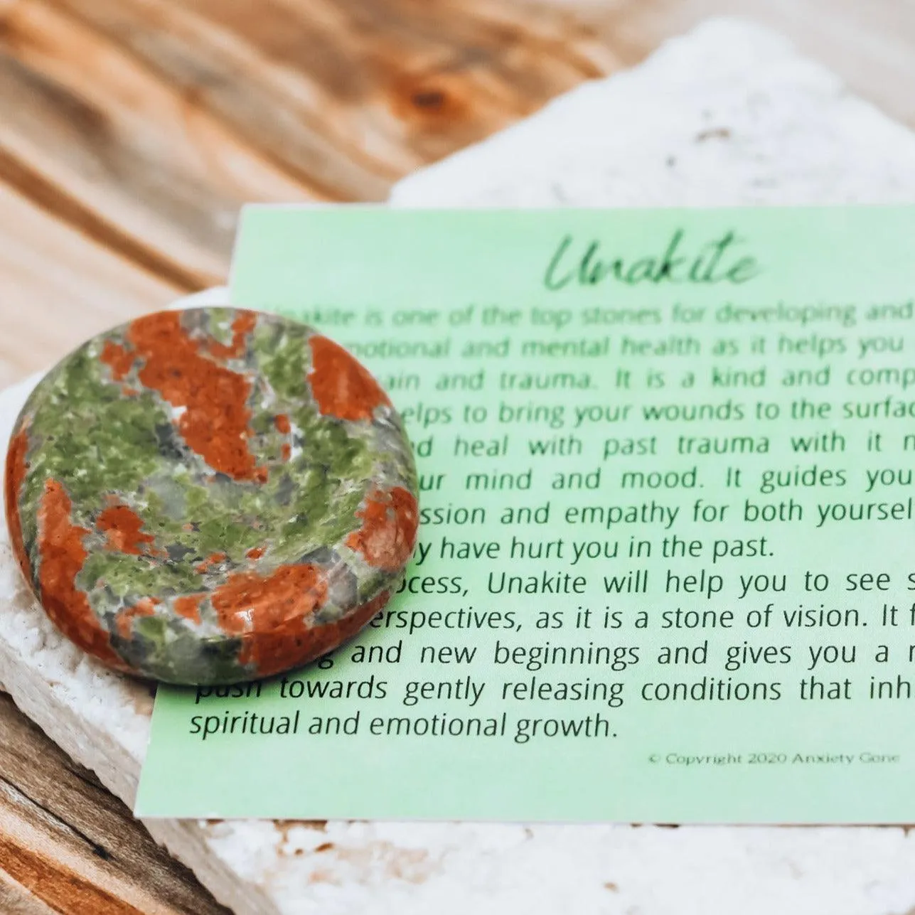 Unakite Worry Stone – Compassion, Healing, and Emotional Balance