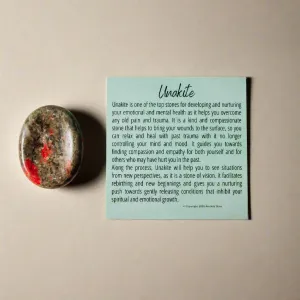 Unakite Worry Stone – Compassion, Healing, and Emotional Balance