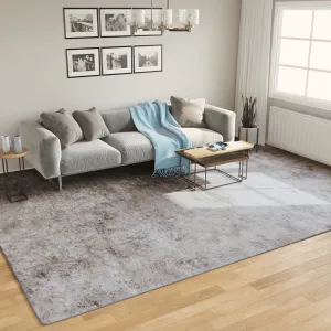 vidaXL Washable Grey Rug 400x300 cm | Anti-Slip, Noise-Reducing, Easy Care