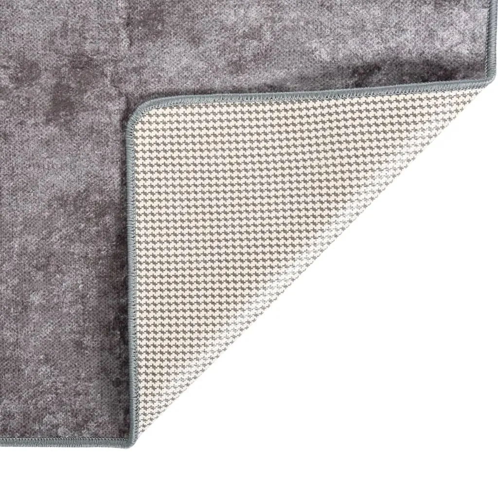 vidaXL Washable Grey Rug 400x300 cm | Anti-Slip, Noise-Reducing, Easy Care